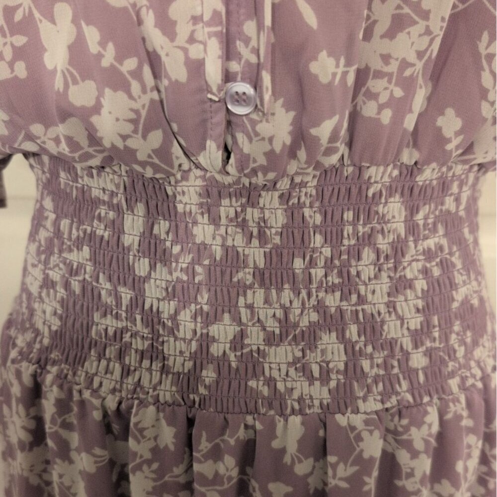 Rokoko Floral Maxi Dress Womens Size Large Purple Lined Cottagecore NEW - Picture 4 of 11